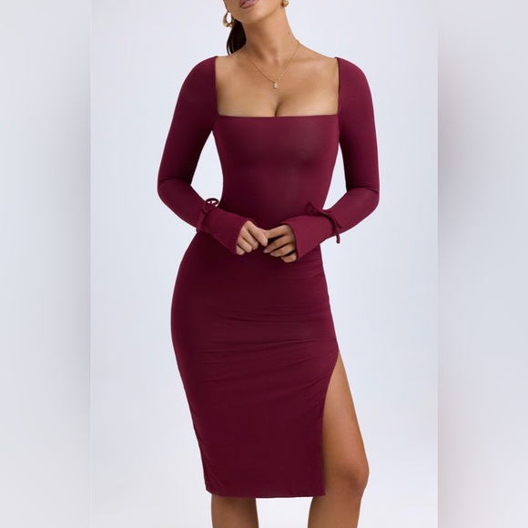 Oh Polly Modal Square-Neck Midi Dress - Picture 3 of 9